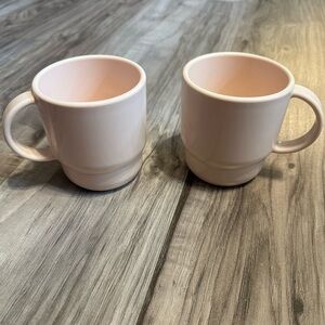 Vintage Tupperware Mugs | Set of 2 | Stackable‎ | Lightweight | EUC